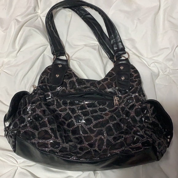 Vintage black sparkly shoulder bag - Picture 2 of 3
